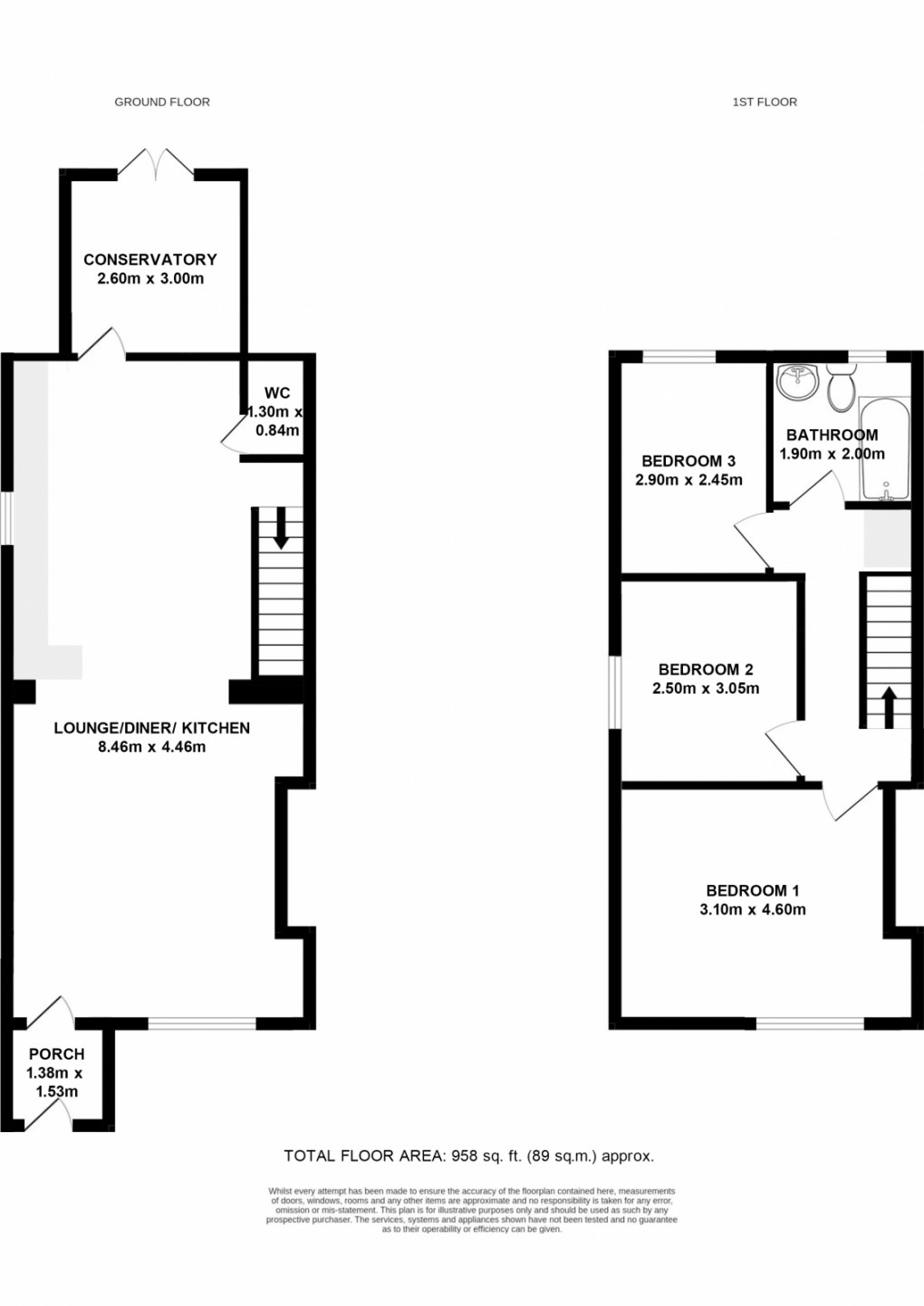 Floorplan for Bolton Road, Westhoughton, BL5 3DY - NEW PRICE