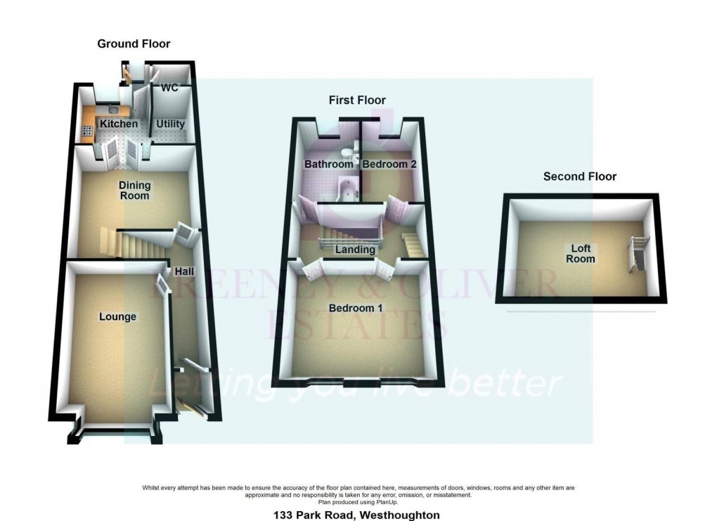 Floorplan for Park Road, Westhoughton, BL5 3DB - NEW PRICE